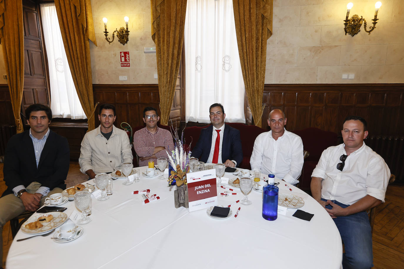 Rodrigo Fontcuberta, José González (Abanico Guijuelo), Antonio Fernández (Lupagas), Jorge Aguilera (Banco Santander), Pedro Alfonso Laso e Iván Mateos (Biocompostajes Laso).