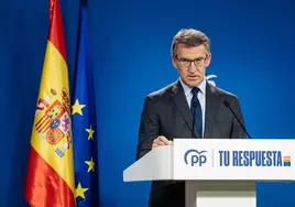 El presidente del PP, Alberto Núñez Feijóo.