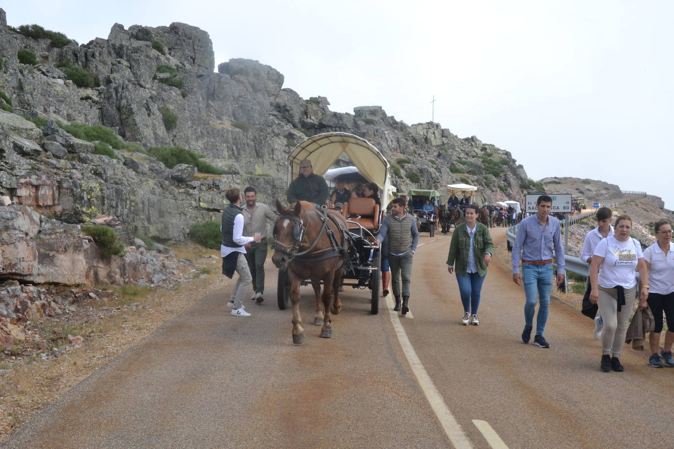 Los romeros de la Peña de Francia llegan al santuario