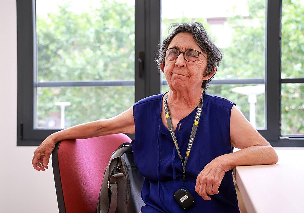 Charo García, en un momento de la entrevista.