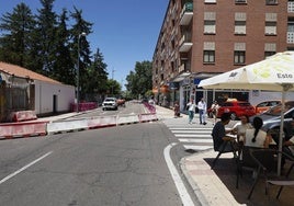 Señalicación en la zona de obra de la avenida de Maristas.