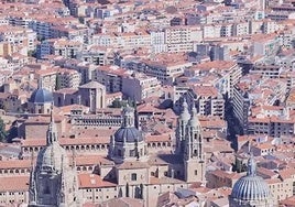 La Catedral de Salamanca, a vista de pájaro.