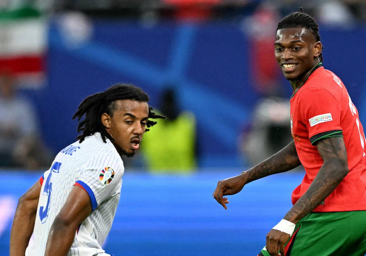 Imagen del partido disputado entre Francia y Portugal, correspondiente a los cuartos de final de la Eurocopa.