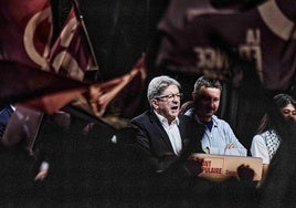 Melenchon, líder Nuevo Frente Popular, durante un mitin.