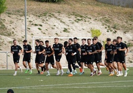 Primer entrenamiento de la pasada temporada en Los Cuernos.