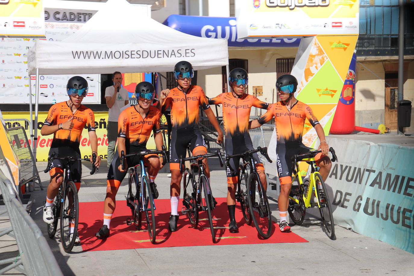 Acento portugués en el inicio de la IV Vuelta Ciclista a Guijuelo cadete