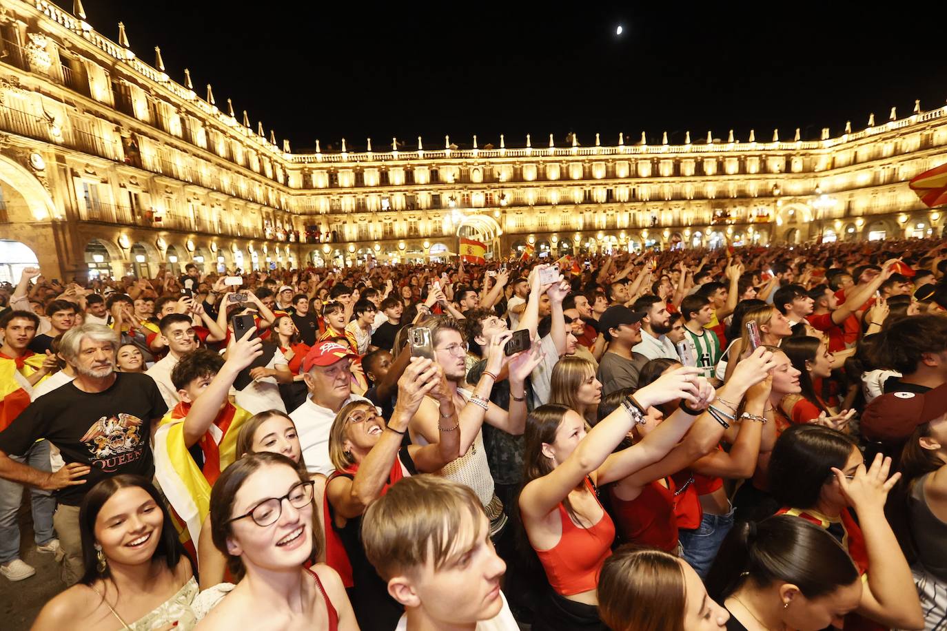 Así se celebró en Salamanca la victoria de España en la Eurocopa