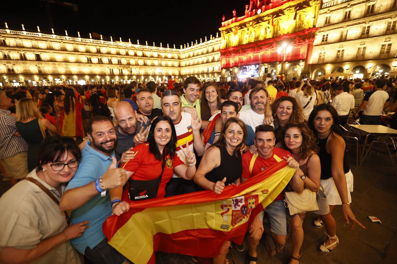 Así se celebró en Salamanca la victoria de España en la Eurocopa