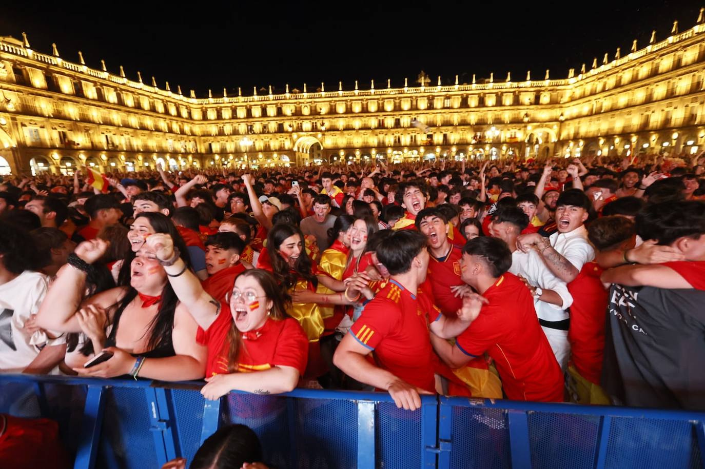 Así se celebró en Salamanca la victoria de España en la Eurocopa