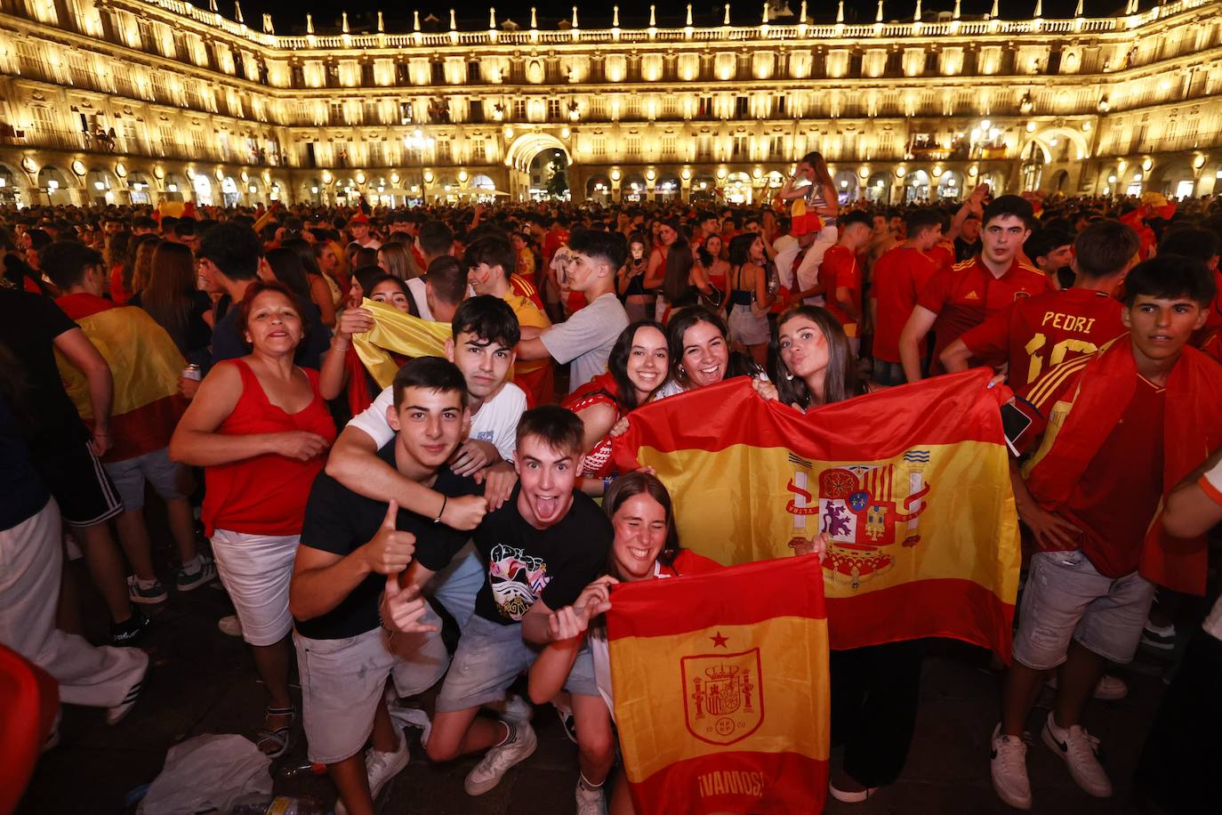 Así se celebró en Salamanca la victoria de España en la Eurocopa