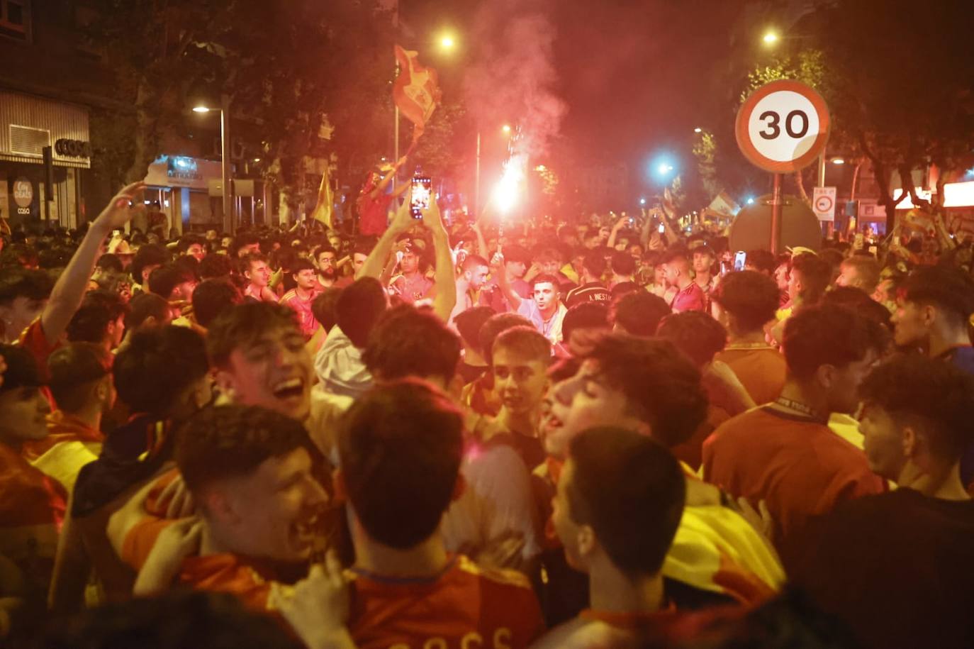 Así se celebró en Salamanca la victoria de España en la Eurocopa