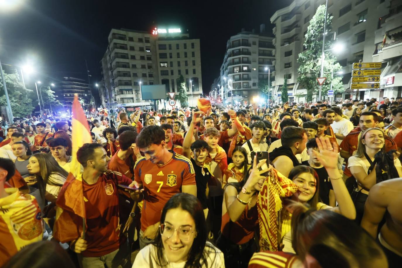 Así se celebró en Salamanca la victoria de España en la Eurocopa