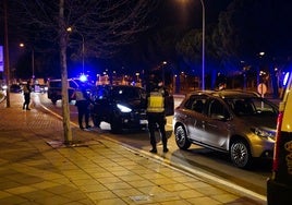 Imagen de un control policial en Salamanca.