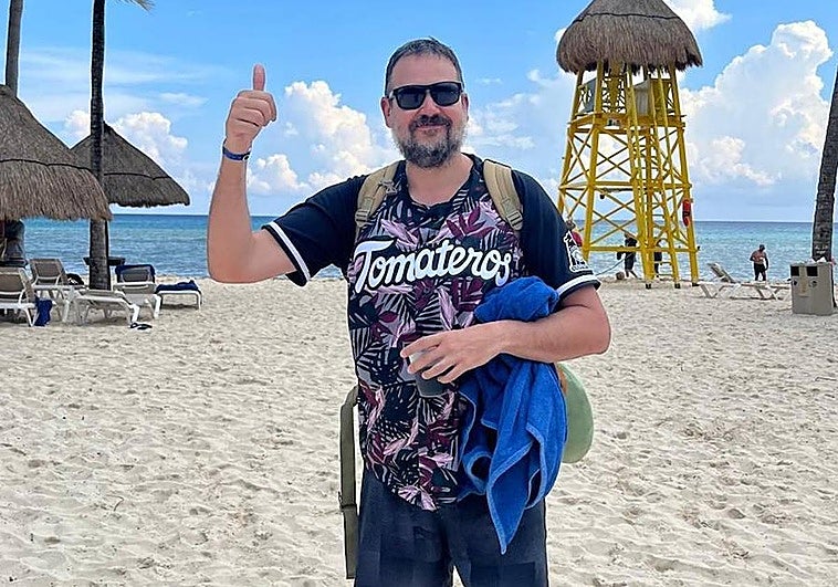 Javier Sánchez, en Playa del Carmen, México.