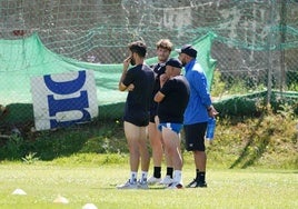 Amaro junto a Jehu durante un entrenamiento de la pasada campaña.