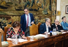 Juan Manuel Corchado, en una sesión del Consejo de Gobierno.