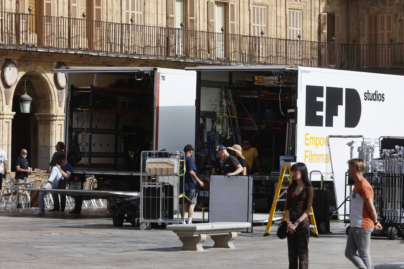 La Plaza Mayor se convierte en el escenario de la nueva serie de Amazon