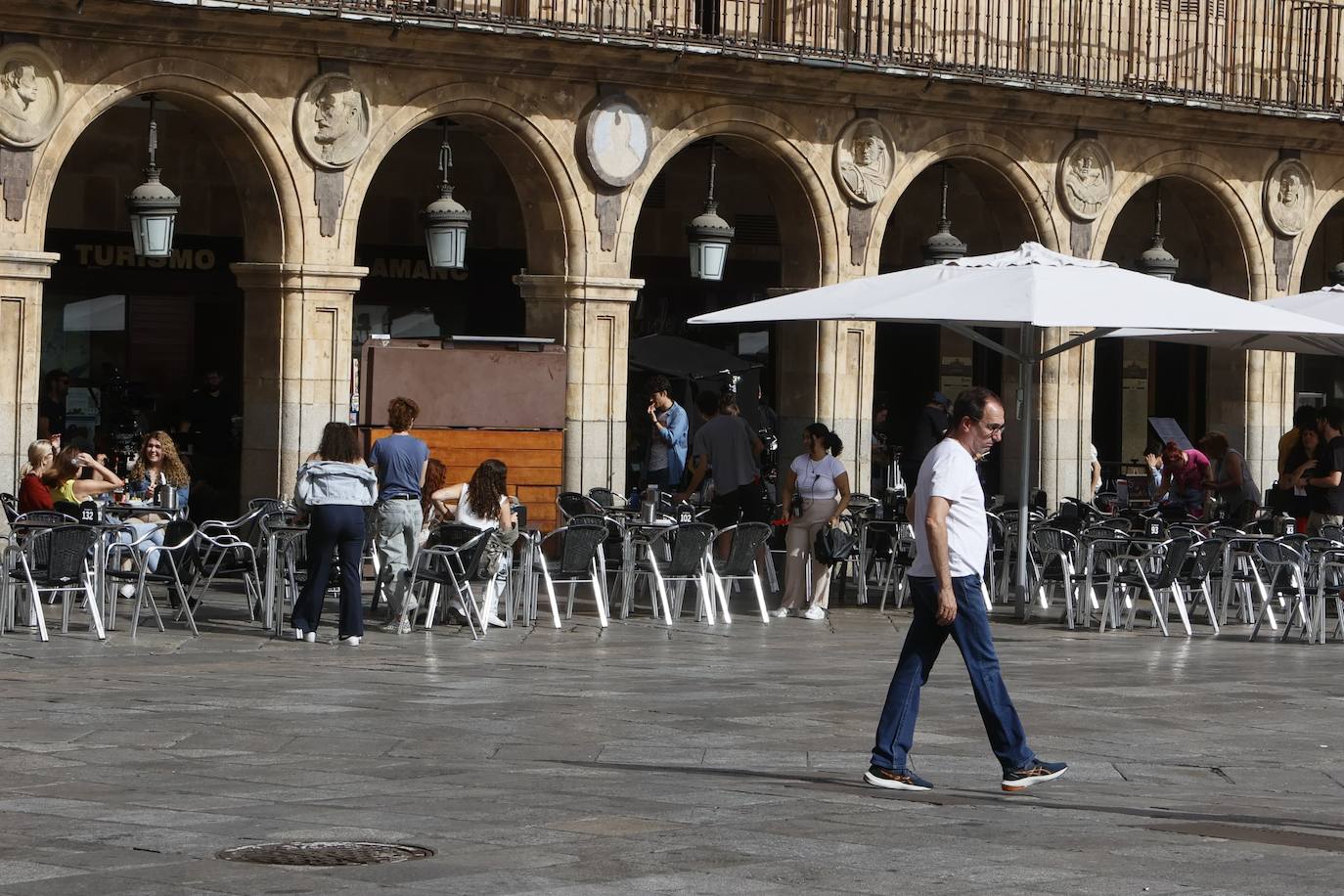 La Plaza Mayor se convierte en el escenario de la nueva serie de Amazon