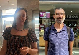 Ana Belén Hernández y José Paredero, dos salmantinos que cogen el Alvia para ir a trabajar a Madrid.