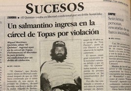 Noticia que LA GACETA publicó de «El Quintas» en octubre de 1997.