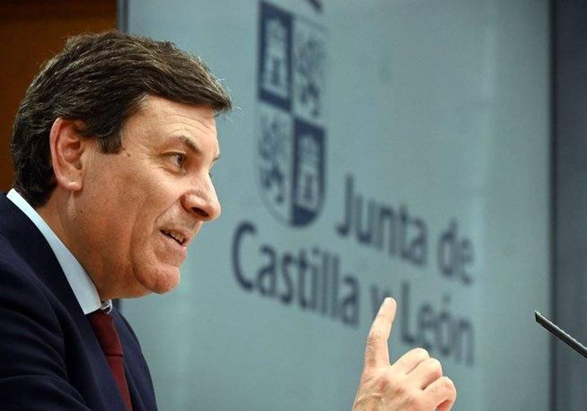 El consejero de Economía y Hacienda y portavoz de la Junta de Castilla y León, Carlos Fernández Carriedo.