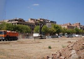 Obras en el solar del futuro Centro de Salud de Prosperidad