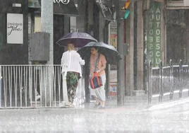 Imagen de un día lluvioso en la capital.