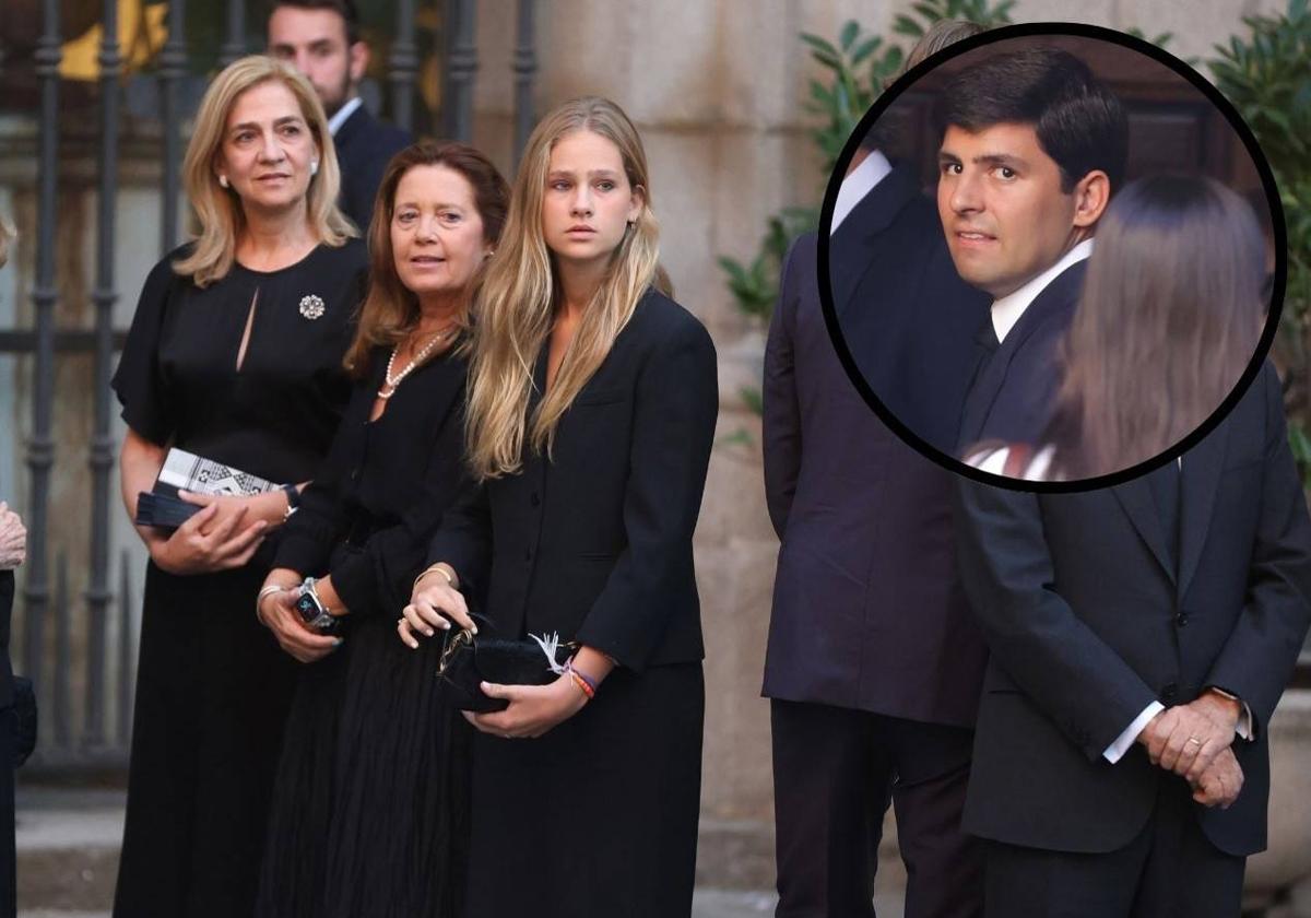 Irene Urdangarín y Juan Urquijo, en el funeral de Juan Gómez-Acebo.