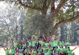 Los vecinos de Nava de Francia, en la jornada organizada a los Quintos.