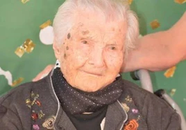 Silveria Martín en su 114 cumpleaños.