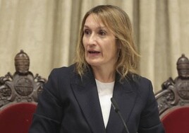 La consejera de Educación, Rocío Lucas, en un acto organizado en el Paraninfo de la Universidad de Salamanca.