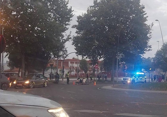 Imagen del accidente ocurrido en la tarde de este sábado, 5 de octubre, en la Glorieta Julio Robles.