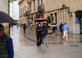 Estampa de frío en el centro de la ciudad.