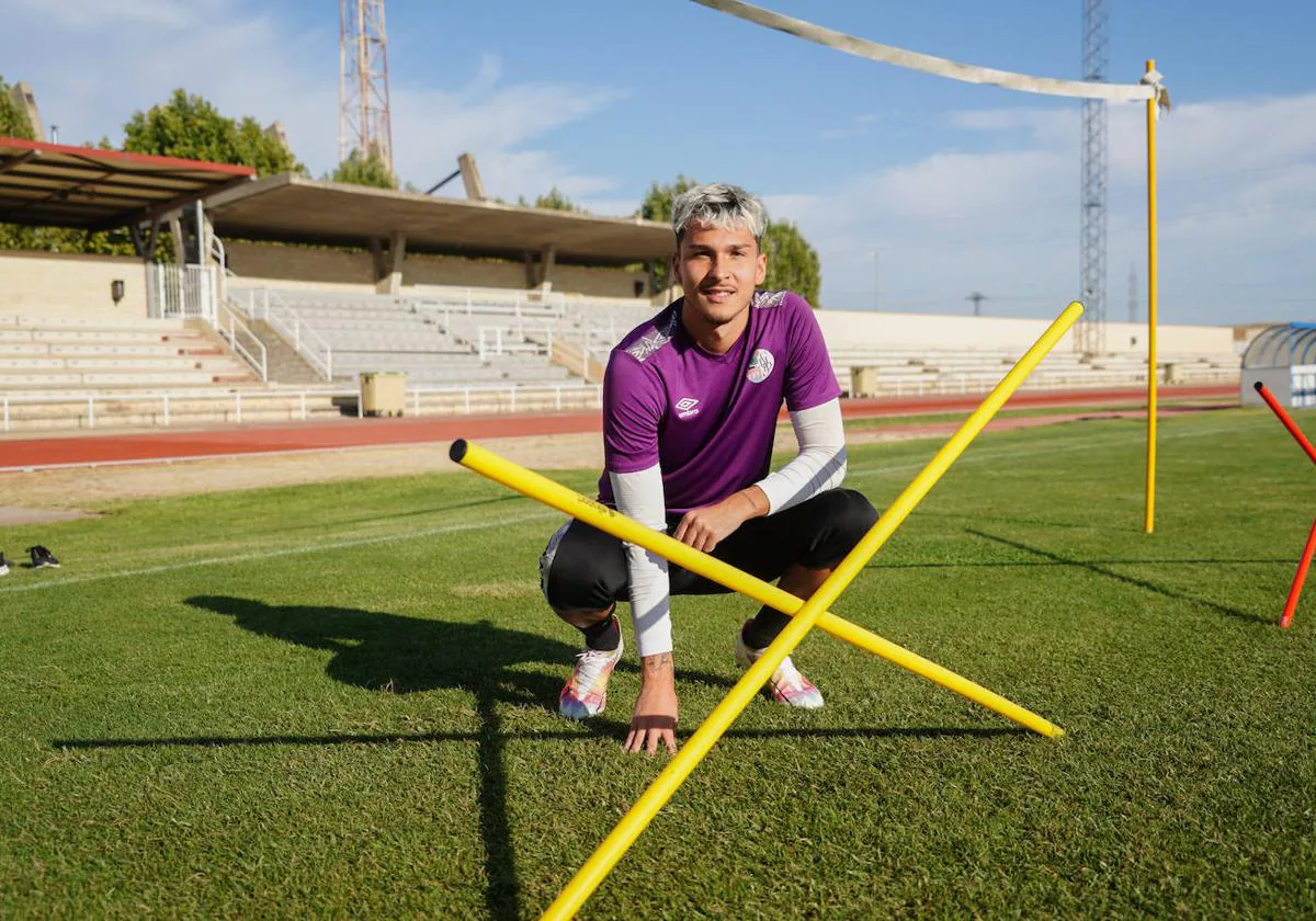 Eric Ruiz, al terminar un entrenamiento en Las Pistas.