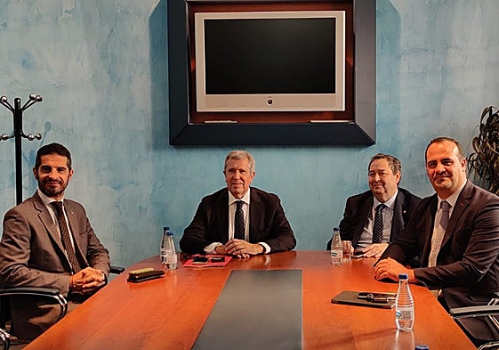 Emilio Checa, Javier Collado, Benjamín Crespo y David Mingo, en la reunión.