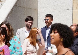 Rodri Hernández, durante una de sus visitas a Salamanca, en una graduación de Medicina.