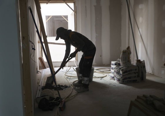 Un trabajador de la construcción.