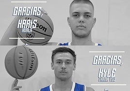 Los exjugadores del cuadro, Kyle Cardaci y Haris Pamuk.