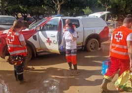 Voluntarios de Cruz Roja en Salamanca en las zonas afectadas