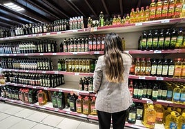 Una salmantina, en un supermercado.