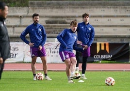 Cristeto, en un entrenamiento de la pasada semana en Las Pistas.