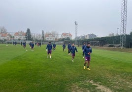 Entrenamiento del Salamanca UDS este martes en el anexo.