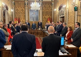 Minuto de silencio por las últimas víctimas de violencia de género en el pleno provincial.