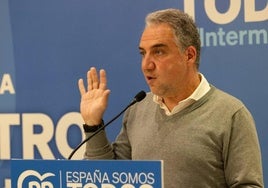 El vicesecretario de Coordinación Autonómica y Local y Análisis Electoral del Partido Popular, Elías Bendodo.