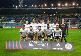 Once del Salamanca UDS en el anterior choque de Copa del Rey.