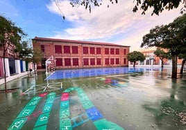 Nueva imagen del patio del colegio Miguel de Unamuno gracias a uno de los Presupuestos Participativos.