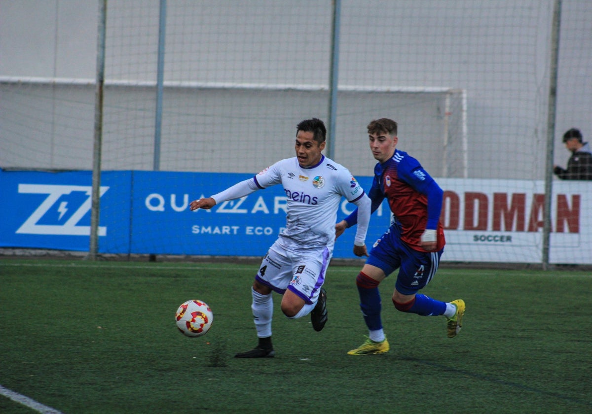 Gustavo durante el choque de este pasado domingo en Langreo.