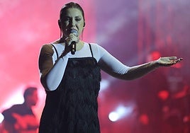 La artista en su actuación de Salamanca.