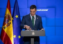 El presidente del Gobierno, Pedro Sánchez.