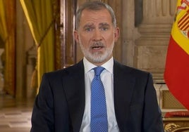 Felipe VI, durante su discurso.